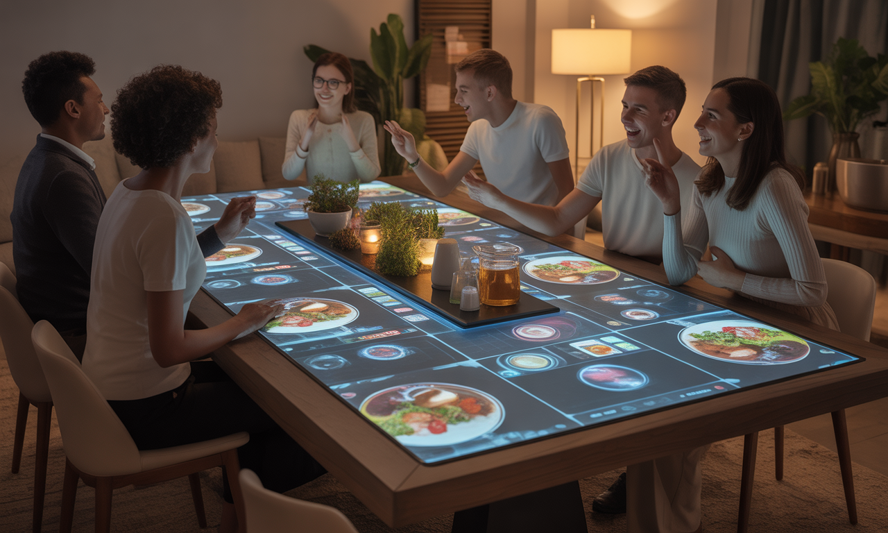 ontdek de voordelen van een interactieve eettafel: verbeter de communicatie, stimuleer spel en leer, en maak dineren leuker voor het hele gezin met innovatieve technologie.